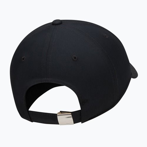 Baseball cap Nike Dri-Fit Club Unstructured Metal Swoosh 2026 black/metallic silver