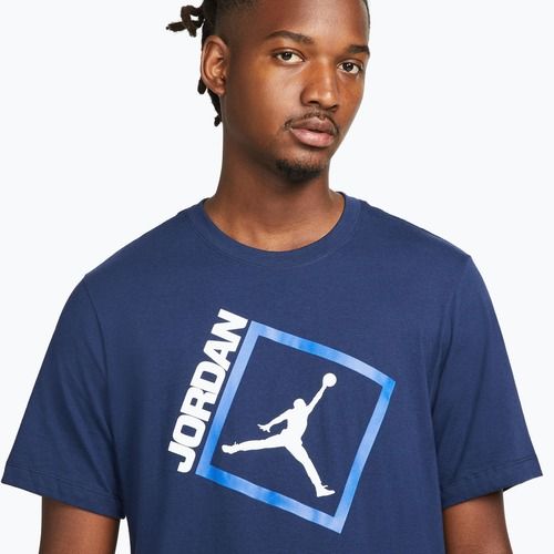 Koszulka męska Nike Jordan Jumpman Box midnight navy/white