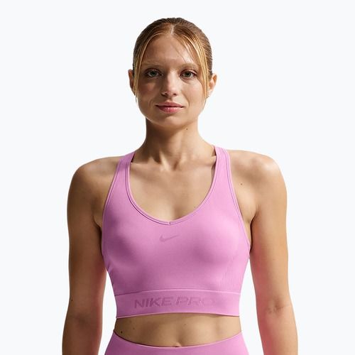 Training top Nike Pro Seamless Dri-Fit Cropped light magenta
