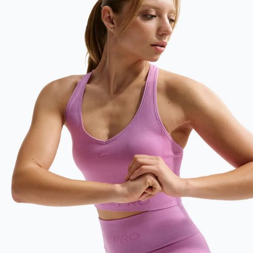 Training top Nike Pro Seamless Dri-Fit Cropped light magenta