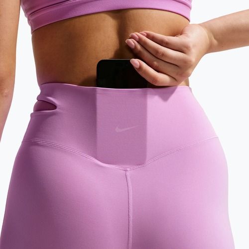 Women's training trousers Nike Zenvy High-Waisted Flared light magenta/white
