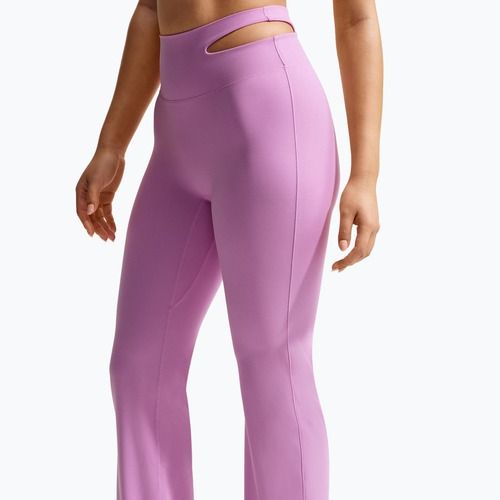 Women's training trousers Nike Zenvy High-Waisted Flared light magenta/white