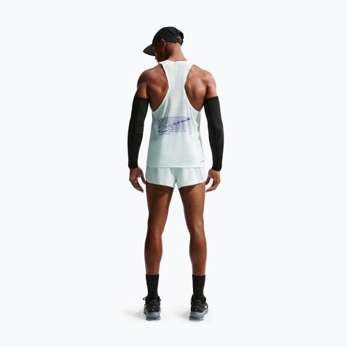 Men's running T-shirt Nike AeroSwift Dri-Fit ADV Running Singlet barely green/lapis