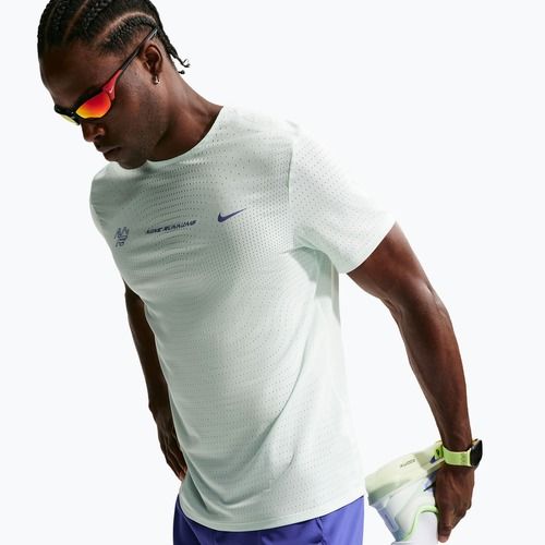 Men's running T-shirt Nike AeroSwift Dri-Fit ADV barely green/lapis