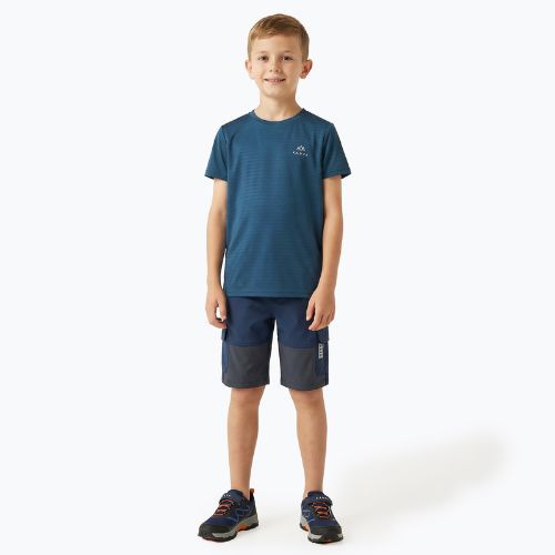 Children's trekking T-shirt KADVA TrailCore breathable navy blue