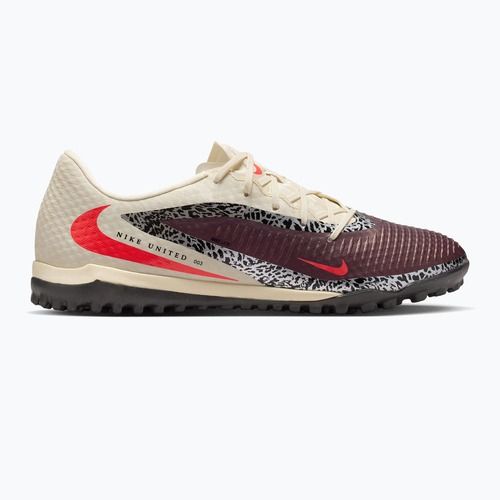 Men's football boots Nike United Phantom 6 Low Academy TF burgundy crush/fossil/university red