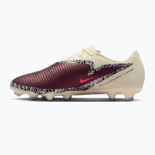 Men's football boots Nike United Phantom 6 Low Academy MG burgundy crush/fossil/university red