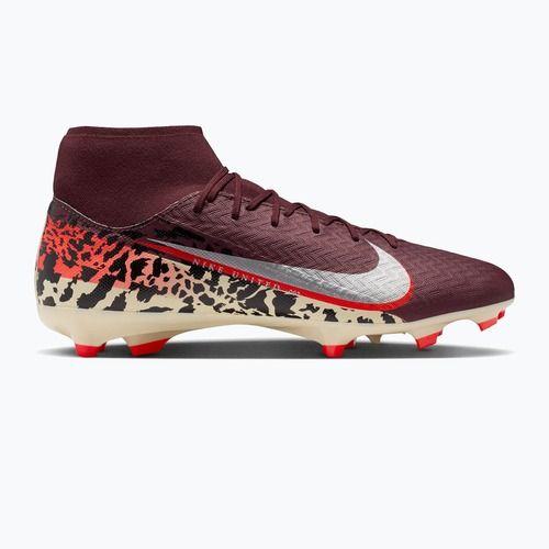 Men's football boots Nike United Mercurial Superfly 10 Academy MG burgundy crush/metallic silver