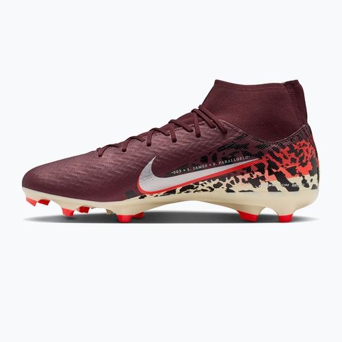 Men's football boots Nike United Mercurial Superfly 10 Academy MG burgundy crush/metallic silver