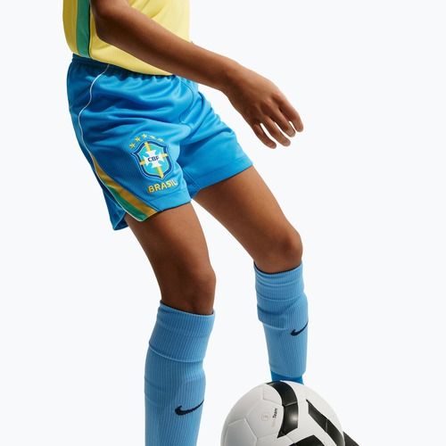 Children's football shorts Nike Brazil 2026 Stadium Home Soccer Replica light photo blue/light mint/white