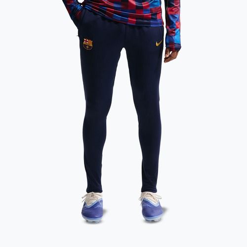 Men's football trousers Nike FC Barcelona Strike Dri-Fit blackened blue/noble red/yellow