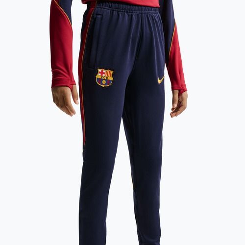 Children's football trousers Nike FC Barcelona Strike Dri-Fit blackened blue/noble red/yellow