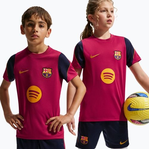 Children's football shirt Nike FC Barcelona Strike Dri-Fit noble red/blackened blue