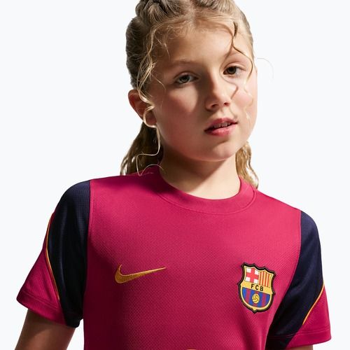 Children's football shirt Nike FC Barcelona Strike Dri-Fit noble red/blackened blue