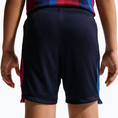 Children's football shorts Nike FC Barcelona Dri-Fit Stadium Home blackened blue/mineral yellow