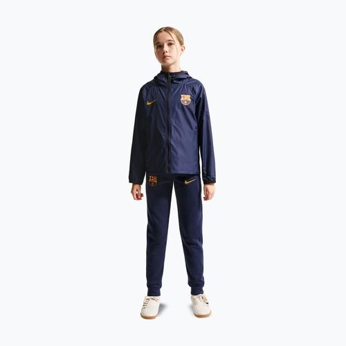 Children's football jacket Nike FC Barcelona Academy Pro blackened blue/black/mineral yellow
