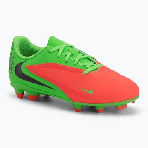 Children's football boots Nike Jr. Phantom 6 Club Erling Haaland MG hot punch/green strike/black