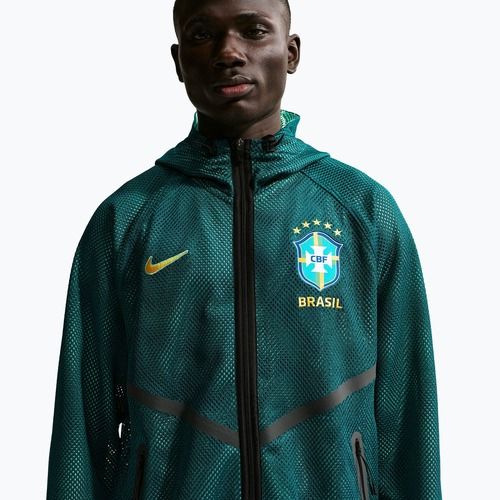 Men's football jacket Nike Brazil Soccer Anthem geode teal/light mint/midwest gold