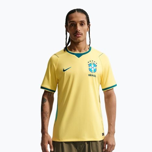 Men's football shirt Nike Brazil 2026 Stadium Home Soccer Replica canary/light menta/geode teal