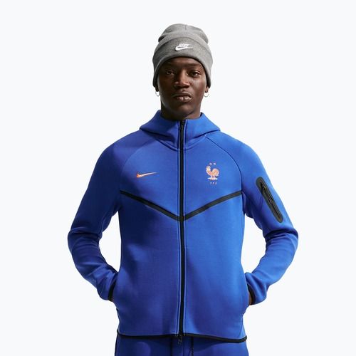 Men's sweatshirt Nike FFF Tech Fleece Windrunner Full Zip game royal/metallic copper