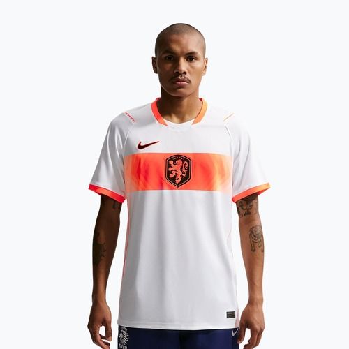 Men's football shirt Nike Netherlands 2026 Stadium Away white/hyper crimson/black