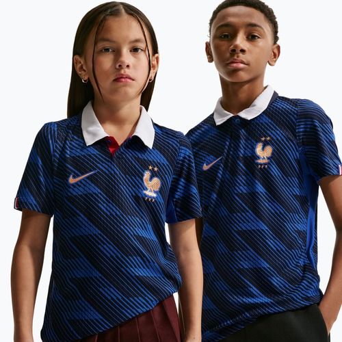 Children's football shirt Nike FFF 2026/27 Match Home game royal/metallic copper