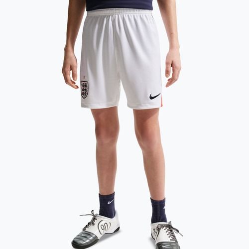 Children's football shorts Nike England 2026 Stadium Home white/speed red/obsidian/obsidian