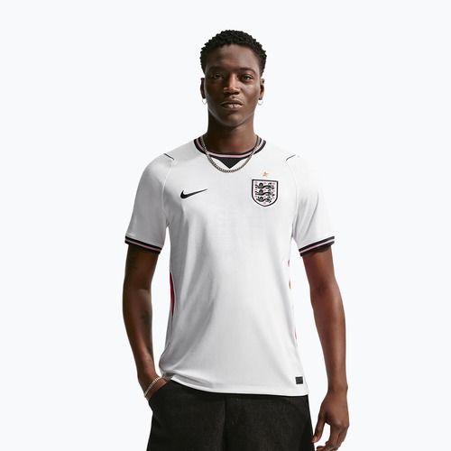 Men's football shirt Nike England 2026 Stadium Home white/speed red/obsidian/obsidian