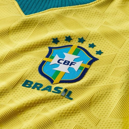 Children's football shirt Nike Brazil 2026/27 Match Home canary/light mint/geode teal