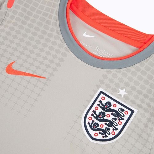 Children's football shirt Nike England Pre-Match pewter grey/bright crimson