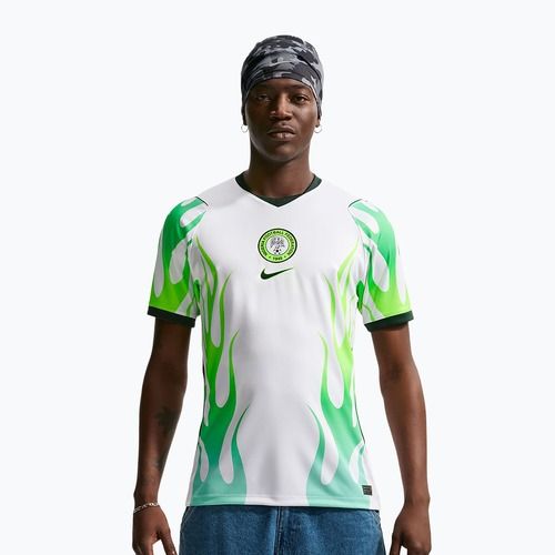 Men's football shirt Nike Nigeria 2026 Stadium Away white/green glow/black