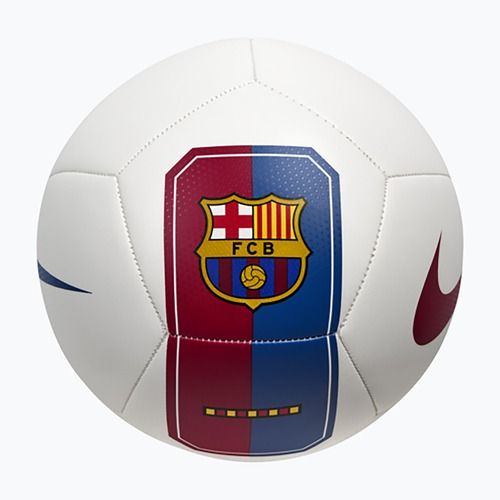 Football Nike Pitch FC Barcelona white/cardinal red size 5