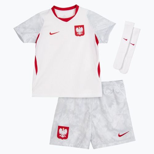 Children's football kit Nike Dri-Fit Poland Stadium Home Kit white/field silver
