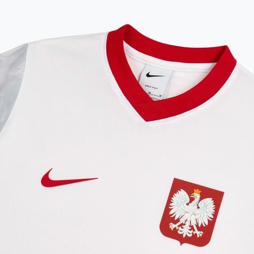Children's football shirt Nike Dri-Fit Poland Home 2026 white/field silver