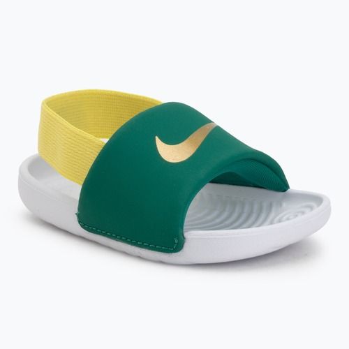 Children's slides Nike Kawa malachite/sonic yellow