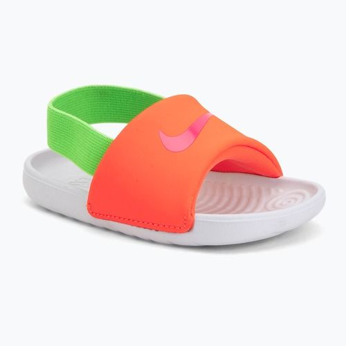 Children's slides Nike Kawa total orange/green strike