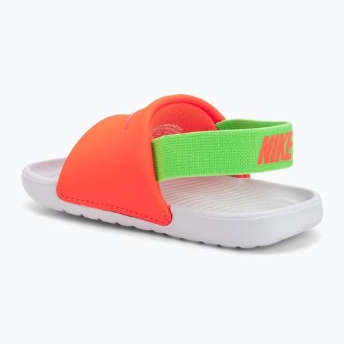 Children's slides Nike Kawa total orange/green strike