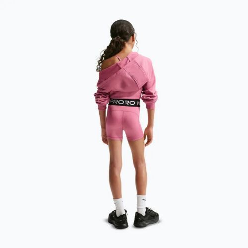 Nike Pro children's shorts peony/white