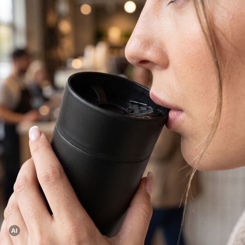 Thermal mug Kadva 360 ClickDrink Black
