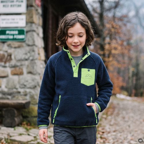 Children's fleece sweatshirt KADVA RODIA JR blue