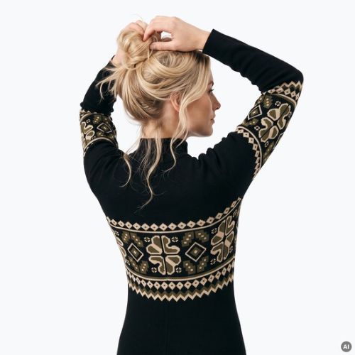 Women's suit Woolcano SWT1095 Czarny/Kremowy