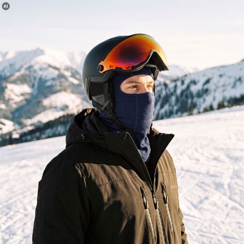 Balaclava Woolcano BAL1116 Granatowy