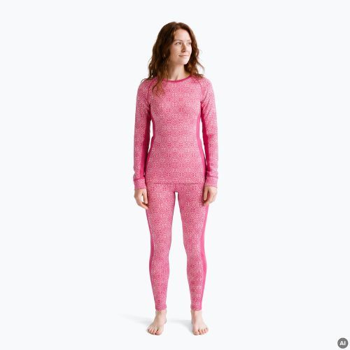 Women's thermal underwear set Woolcano SET1109 Pink