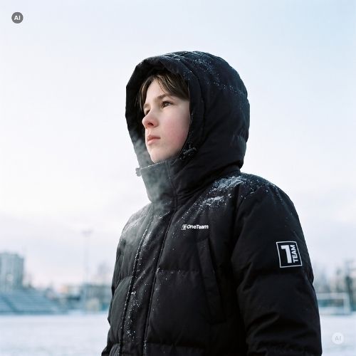 Children's winter jacket OneTeam TacticalPro Czarny