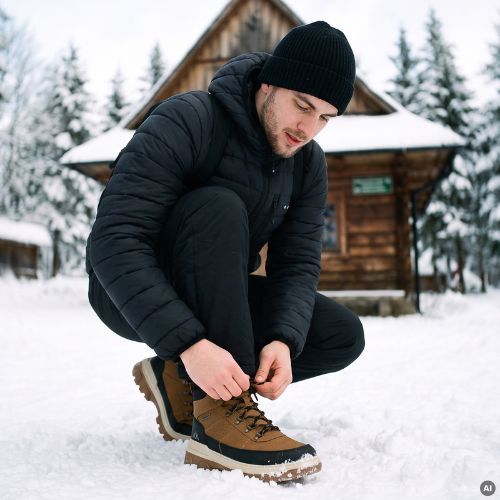 Men's snow boots KADVA CANTYO MID WP Brown/Black