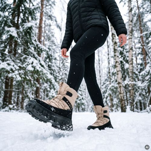 Women's snow boots KADVA BIGRA HG WP WMNS Beige/Black