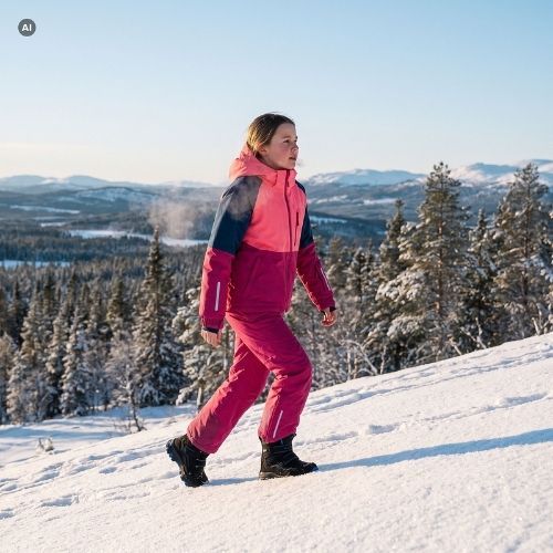 Children's ski set KADVA Blizzy JR pink