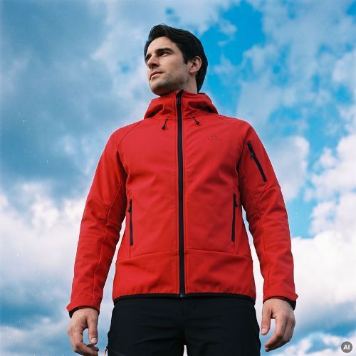Men's trekking sweatshirt KADVA Arix WP 5K/3K softshell hybrid red