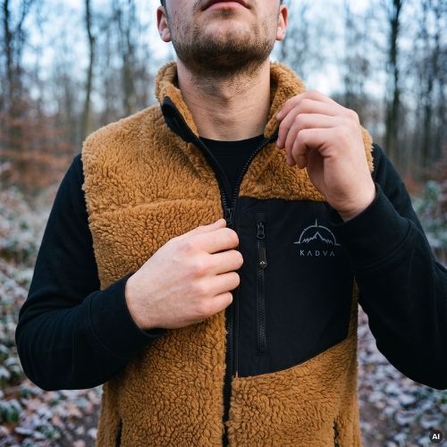 Men's sleeveless jacket KADVA RODVIK VEST brown