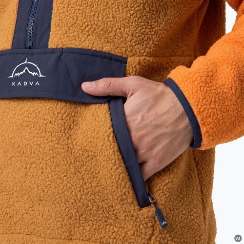 Men's KADVA RODIA fleece sweatshirt brown